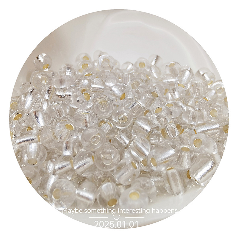2/3/4mm金银灌银玻璃米珠管珠diy手工串珠材料散珠手链耳饰品配件|undefined