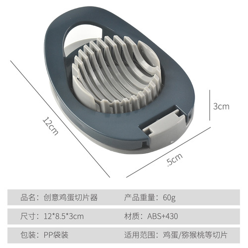 Manufacturer plastic egg cutter stainless steel tangent 304 egg slicer preserved egg splitter kitchen tools