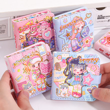 高颜值方形纸面精美彩边手账本批发卡通可爱笔记本学生文具本子