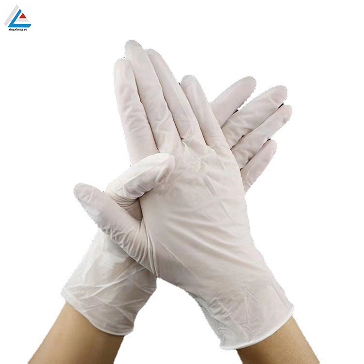荐 一次性丁晴手套 白色丁晴合成 加厚耐磨检查防护手套
