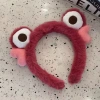 Rose red plush frog