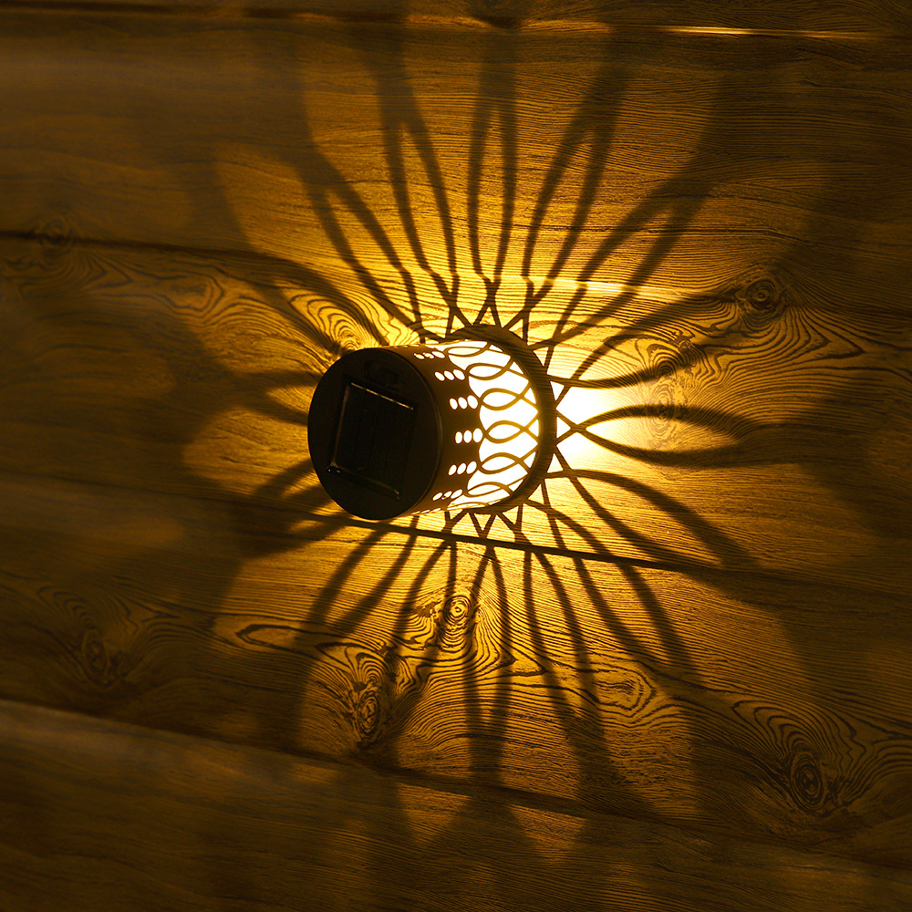 Transfronterizos solar exterior lámpara de pared lámpara de proyección lámpara de jardín impermeable lámpara de pared lámpara de césped hueco lámpara de jardín lámpara de decoración