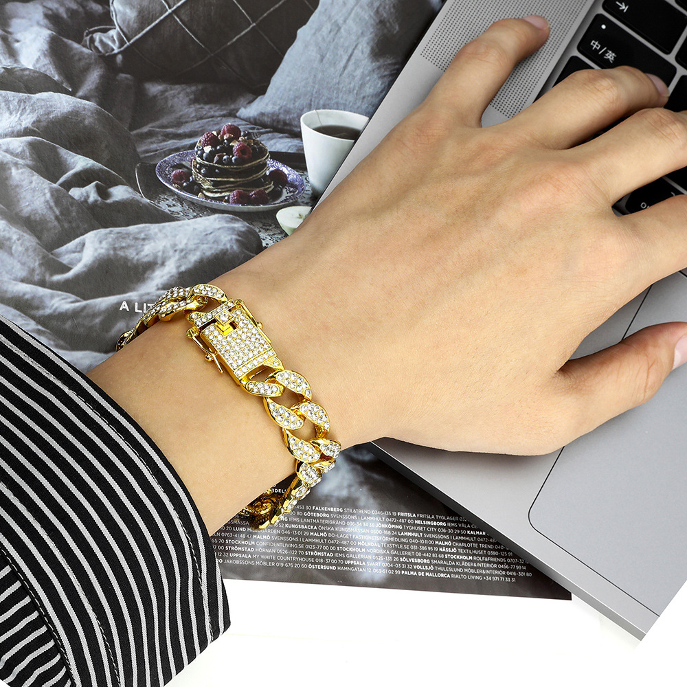 Cuban Link Bracelet Men’s Fine Diamond Chain Jewellery Classic_voghion.com