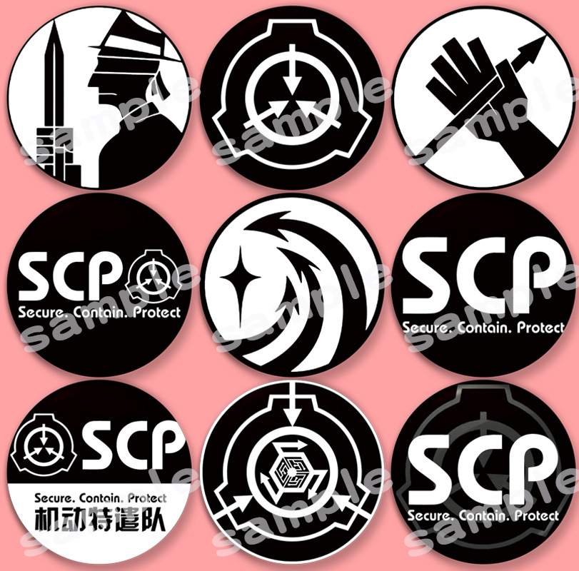 Insignia de la barra de La Fundación SCP ALPHA Red mano derecha Mobile Task Force corredor delantero personalidad anime insignia