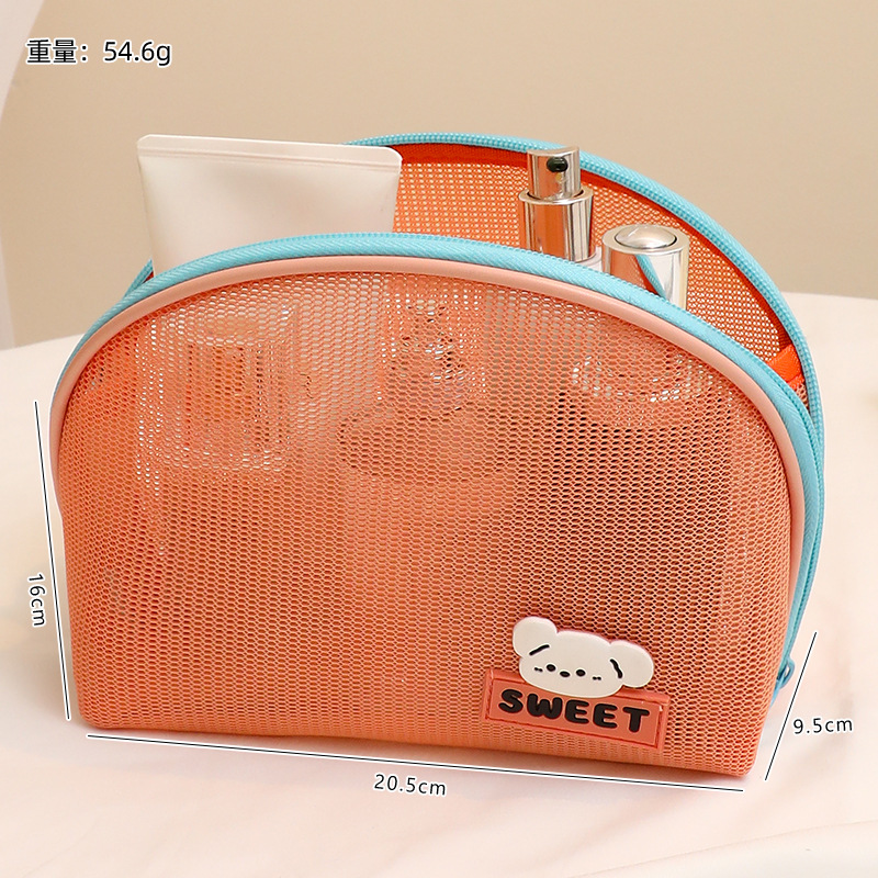 Bolsa cosmética semicircular naranja