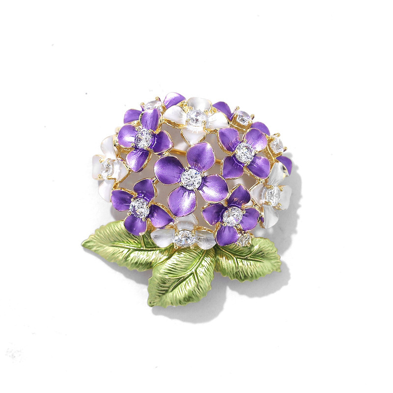 エナメル色の刺繍の花のブローチの高級な女性のファッションの精巧な胸の花の小さい大衆のデザイン感の気質のピンは装飾品を配合します。|undefined