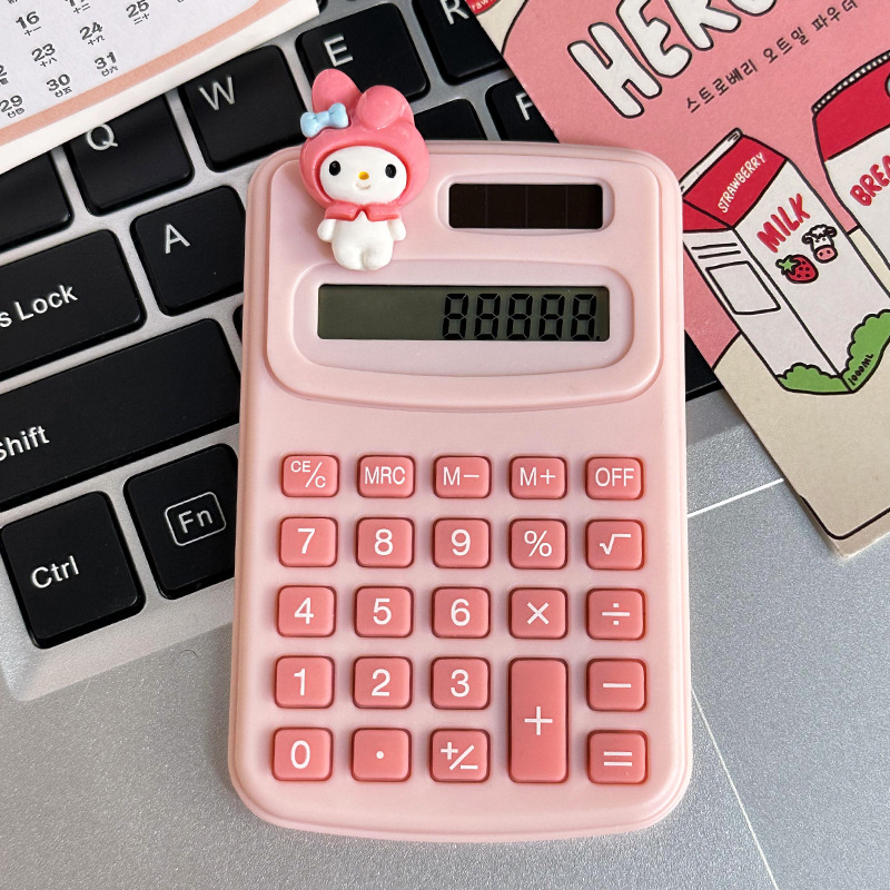 Calculadora de dibujos animados lindo creativo estudiante cultura de oficina producto de alto valor mini computadora portátil al por mayor