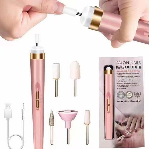 Máquina pulidora de uñas impecable de cinco en uno con luz pequeña amoladora de uñas eléctrica para el hogar portátil especial