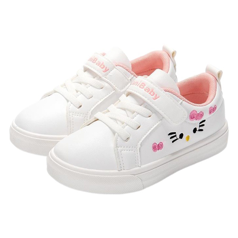 Niñas 6 zapatos blancos Zapatos de tablero para niños de estilo coreano 11 zapatos individuales Estudiantes de escuela primaria Zapatos para niños de moda 13 zapatillas casuales 15 años