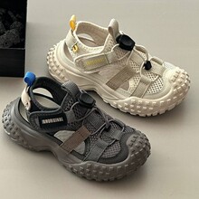 童鞋儿童运动凉鞋2026夏季新款男童镂空透气网面沙滩鞋女童包头鞋