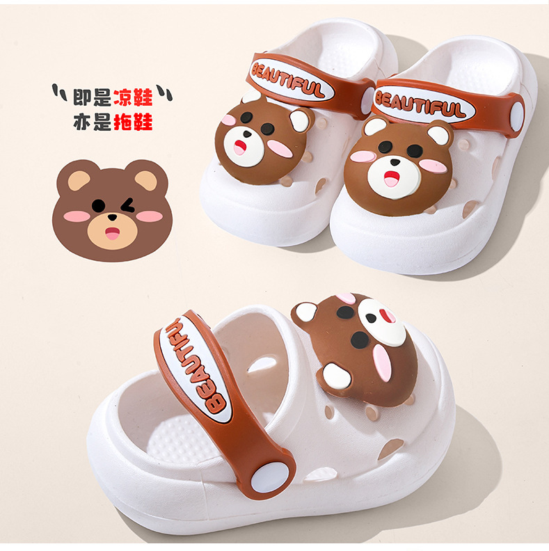 Summer non-slip children's hole shoes cartoon slippers wholesale kids boys girls sandals baby summer cute