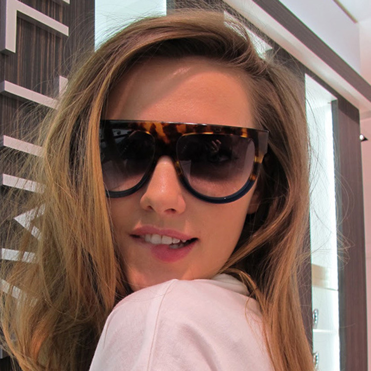 Nuevas gafas de sol de moda de todo fósforo de montura grande, marcas europeas y americanas, las mismas gafas de sol, gafas de sol de moda para mujer 9764
