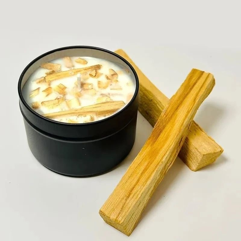 Vela aromática de ylang-ylang, lata de alta gama, cera de soja, regalo, fragancia de flores secas, venta al por mayor, lavanda romántica.