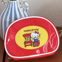 Красный Hello Kitty полукруглый пакет для хранения корейских студентов портативный большой емкости милый многослойный мультяшный косметичка