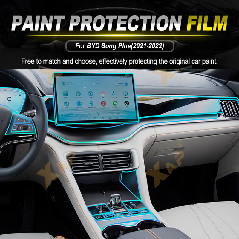 Cross-Border Exclusive for Byd Songjia Tpu Interior Center Console Gear Touch Screen Dashboard Door Panel Transparent Film