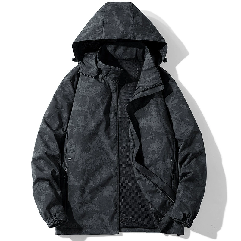 Весенне-осенняя повседневная молодежная спортивная куртка-худи свободного кроя с капюшоном, боковыми карманами и молнией, в наличии.