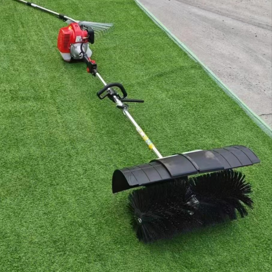 两冲程手持梳草机 人工草坪梳扫机 足球场清理刷草机