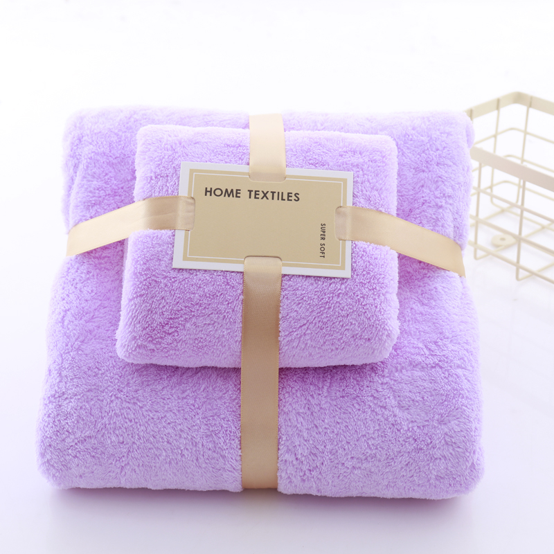 Japón de alta densidad toallas de coral toallas de baño de dos piezas conjuntos de baño doméstico para adultos envueltos en el pecho más suave que el algodón absorbe agua