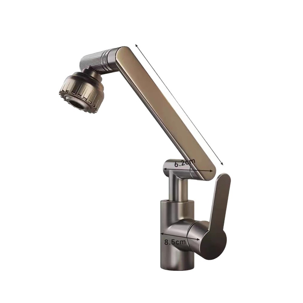 Grifo Giratorio para Lavabo de Aleación de Zinc, Mezclador de Agua Fría y Caliente, para Baño