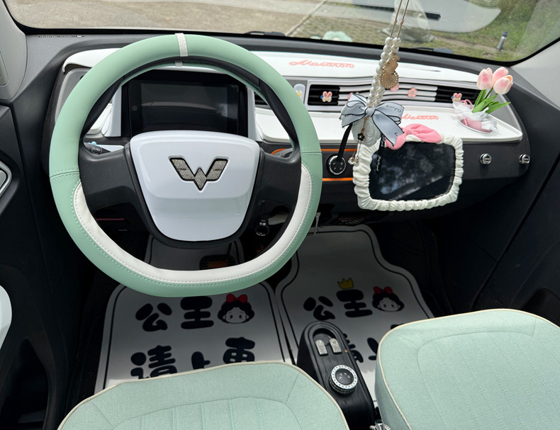 Fabric Cute Cartoon Breathable Car Seat Cover Full Set for Wuling Hongguang MINI 2020-2022