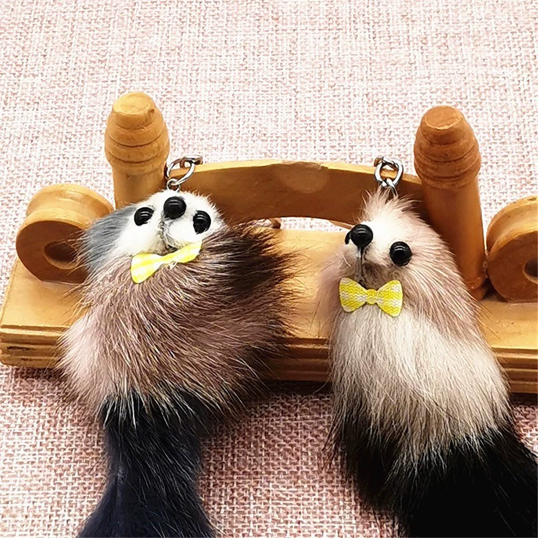 B118D плюшевая маленькая лиса брелок 10 лет дамы новый брелок сетка красный милый лиса оптом