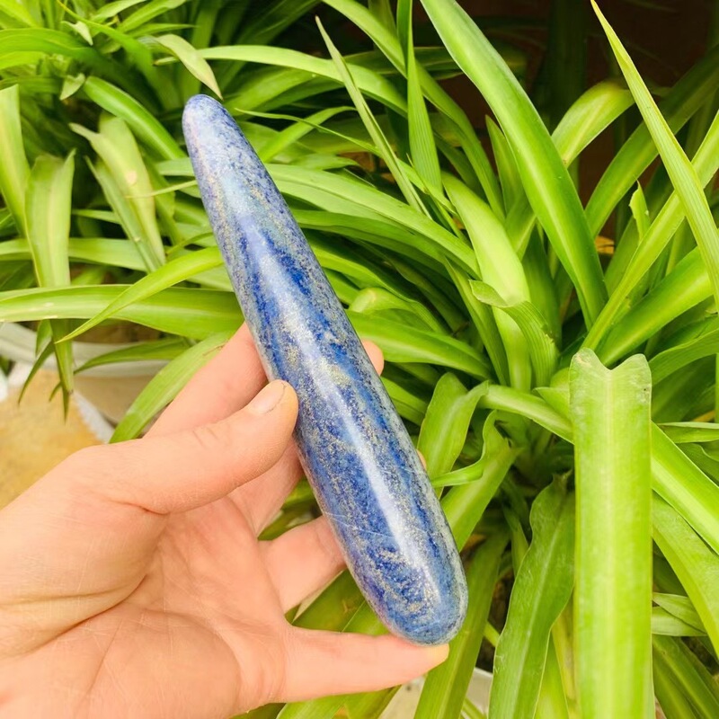 天然青金石水晶按摩棒水晶摆件 图 6