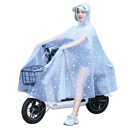 Raincoat single women's transparent long full body one-piece raincoat for bicycles, electric vehicles and battery vehicles wholesale