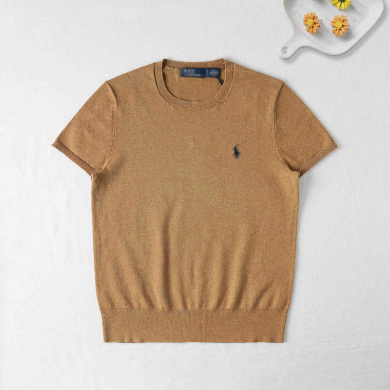 Rl Ralph Lauren Classic Embroidered Pony Women's Slim Fit Crew Neck Knit Pullover Short Sleeve T-Shirt Top Rl Ralph Lauren Classic Embroidered Pony Women's Slim Fit Crew Neck Knit Pullover Short Sleeve T-Shirt Top