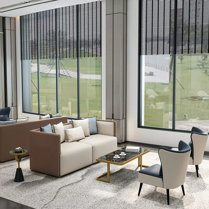 售楼处部洽谈沙发组合轻奢酒店大堂商务接待展厅现代洽谈桌椅卡座