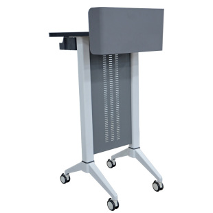 Steel and wood podium speaking desk College classroom teacher platform business training conference lecture desk mobile writing whiteboard