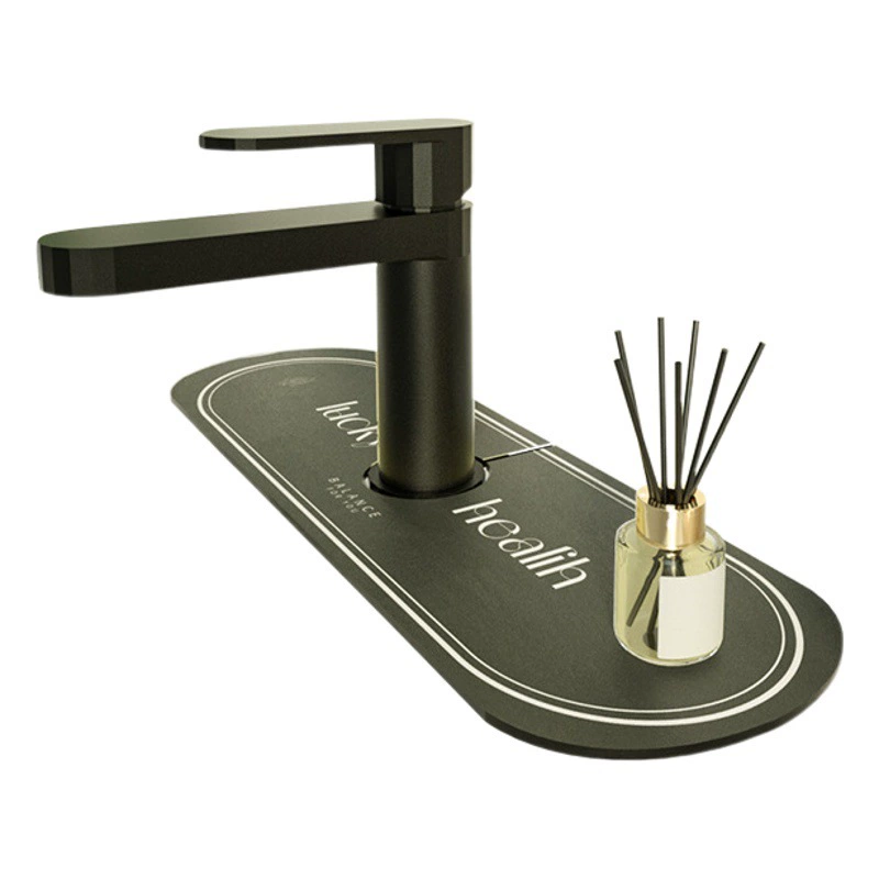 Впитывающий коврик для смесителя для кухонной раковины Быстросохнущий грязеотталкивающий коврик для раковины для ванной комнаты Водонепроницаемый коврик с защитой от плесени