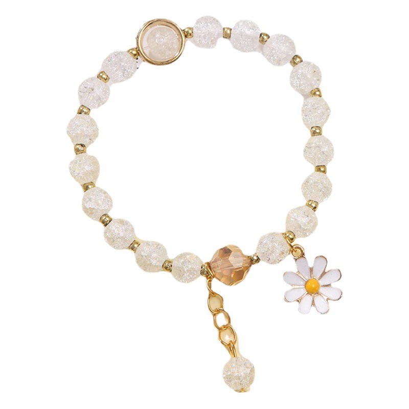 New Explosion Crystal Bracelet Small Daisy Female Korean Style Jewelry Sun Flower Bestie Student Bracelet Jewelry Ins