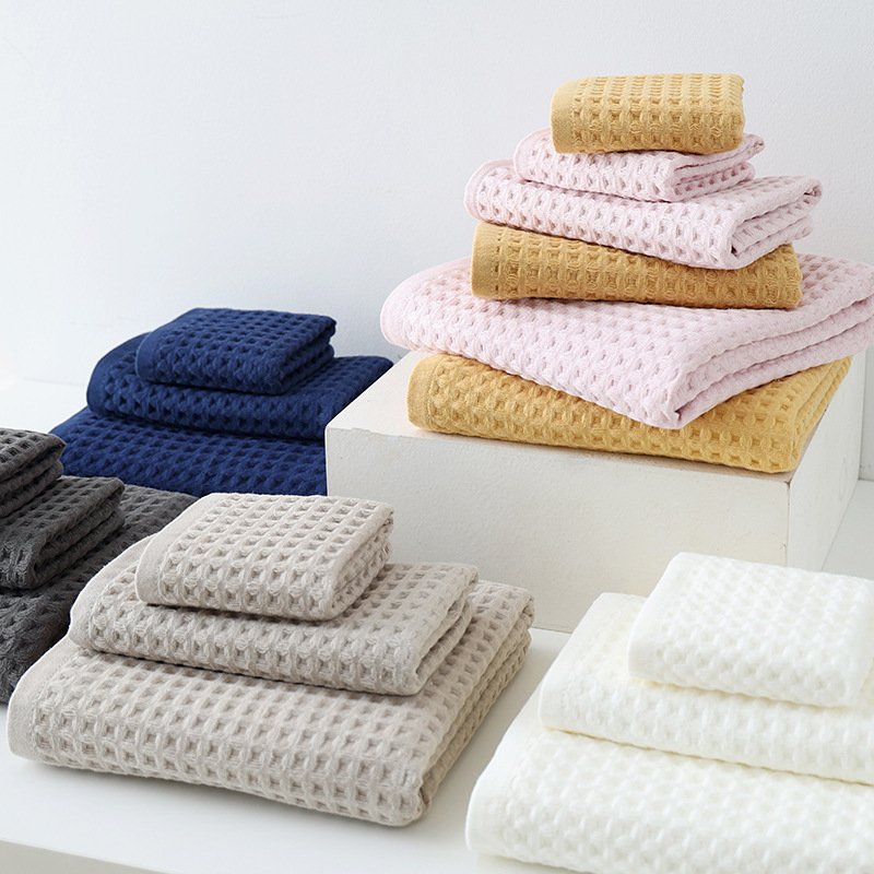 Waffle Class a Pure Cotton Bath Towel Adult Household Cotton Gift Bath Towel Beach Towel Towel Cross-Border Wholesale Waffle Class a Pure Cotton Bath Towel Adult Household Cotton Gift Bath Towel Beach Towel Towel Cross-Border Wholesale