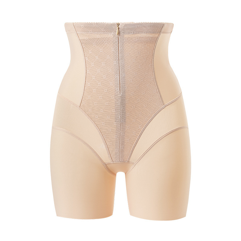 Seamless High waist zipper belly shaping pants hip lifting body shaping strong shaping pants hip lifting belly shaping pants silk crotch