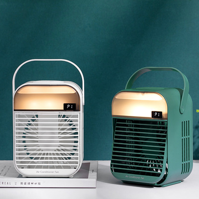 厂家2021新款冷风扇便携式加湿喷雾电风扇 usb桌面家用迷你冷风机
