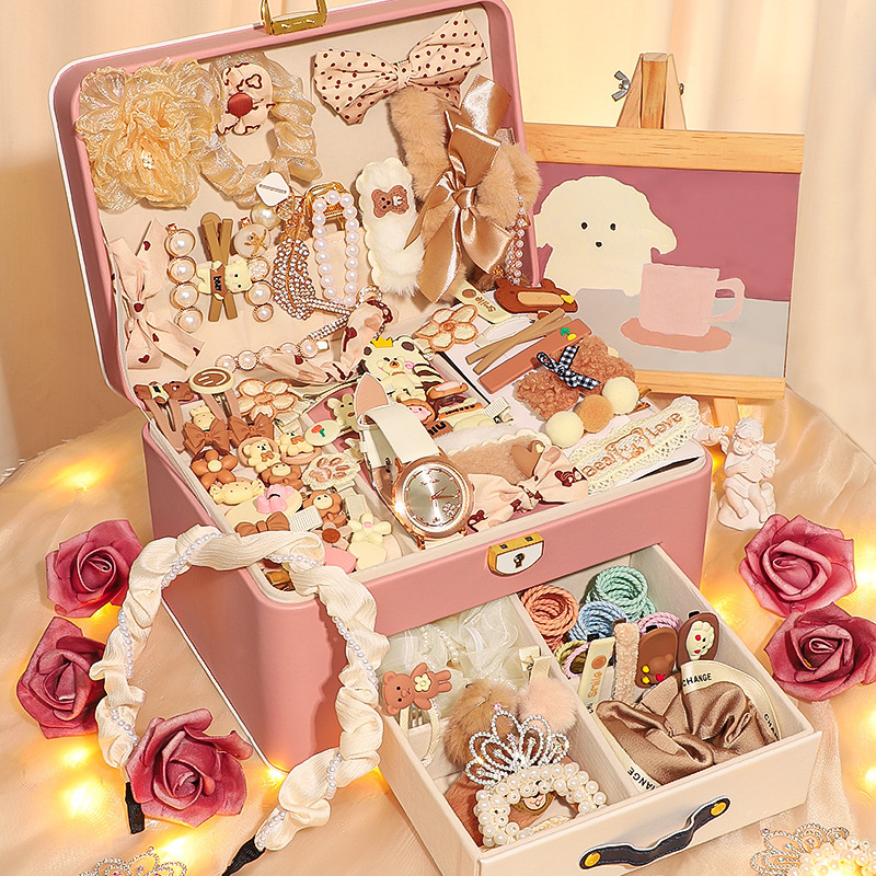 Children's jewelry box hair accessories suit practical watch girls' toys play house girls' birthday gift graduation