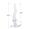 New product refers to the emperor's anal plug transparent crystal white back court soft TPE material anal bar five -piece super large anal expansion