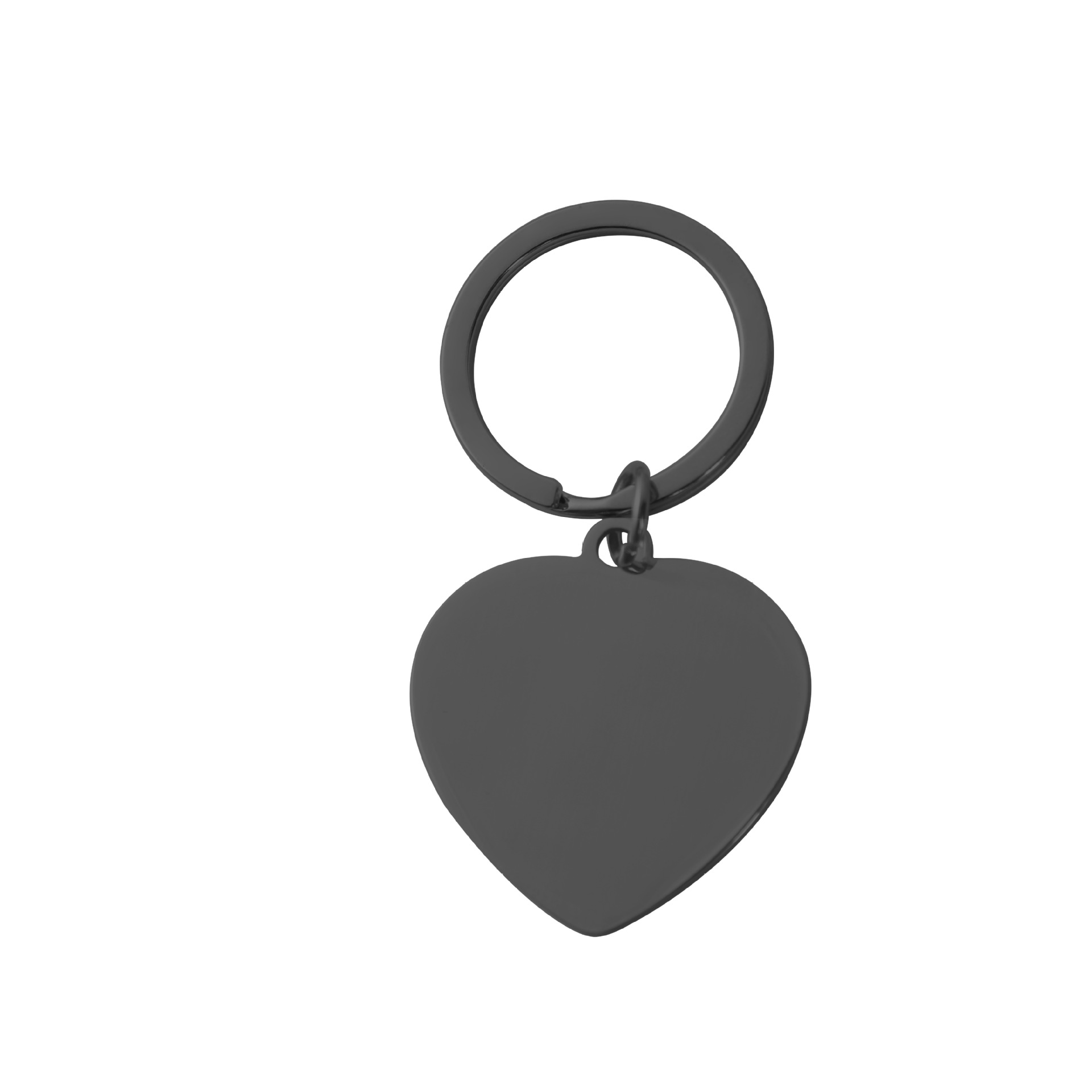 DIY Jewelry Accessories, Keychain Classification 1 Piece 30mm 304 Stainless Steel Customization Laser Engraving Heart Shape Solid Color Pendant Keychain DIY Jewelry Accessories Keychain
