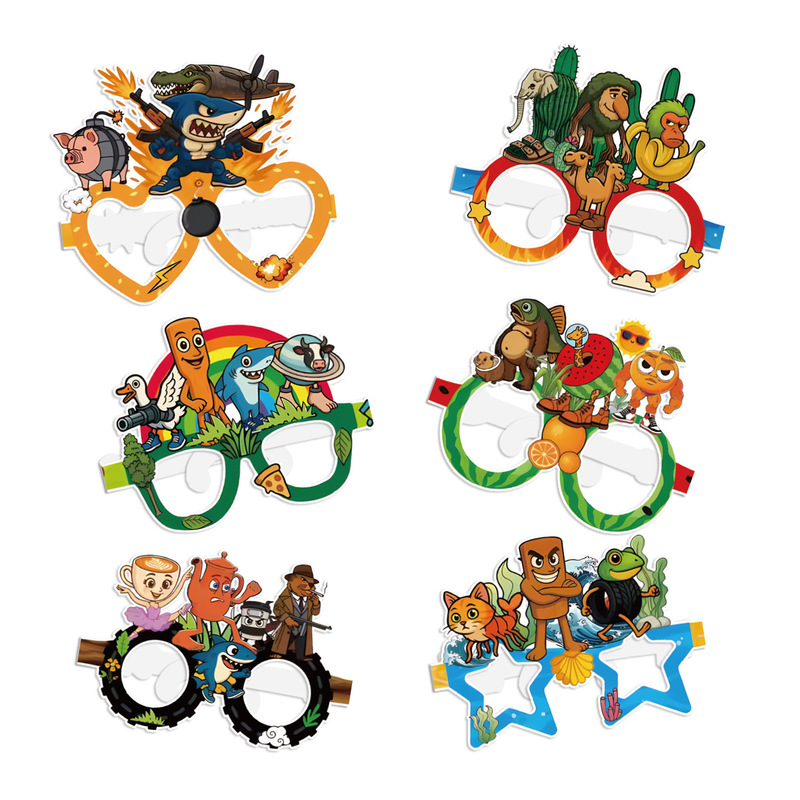 美国山海经 TungTungSahur眼镜装饰拍照道具面具生日舞会装扮用品|undefined