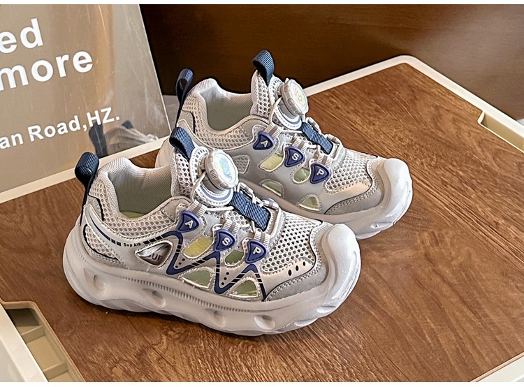Breathable Kids Sneakers With Rotating Buckle For Boys And Girls_voghion.com
