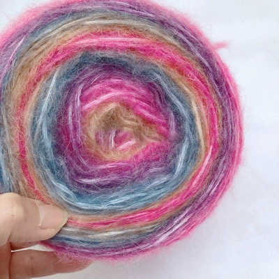 Gradient yarn ball for scarf, 50 g long-section dyed, medium-thin weight
