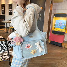 新款日系ins风透明吧唧大容量痛包二次元斜挎包少女单肩包学生包