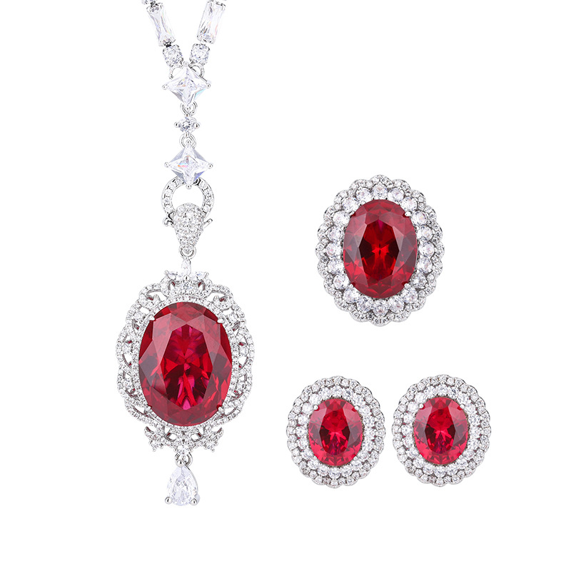 Zhuang Sheng joyería cobre Fondo chapado en oro simulación color tesoro moda retro colgante collar gran denier en forma de piedra principal 15*20