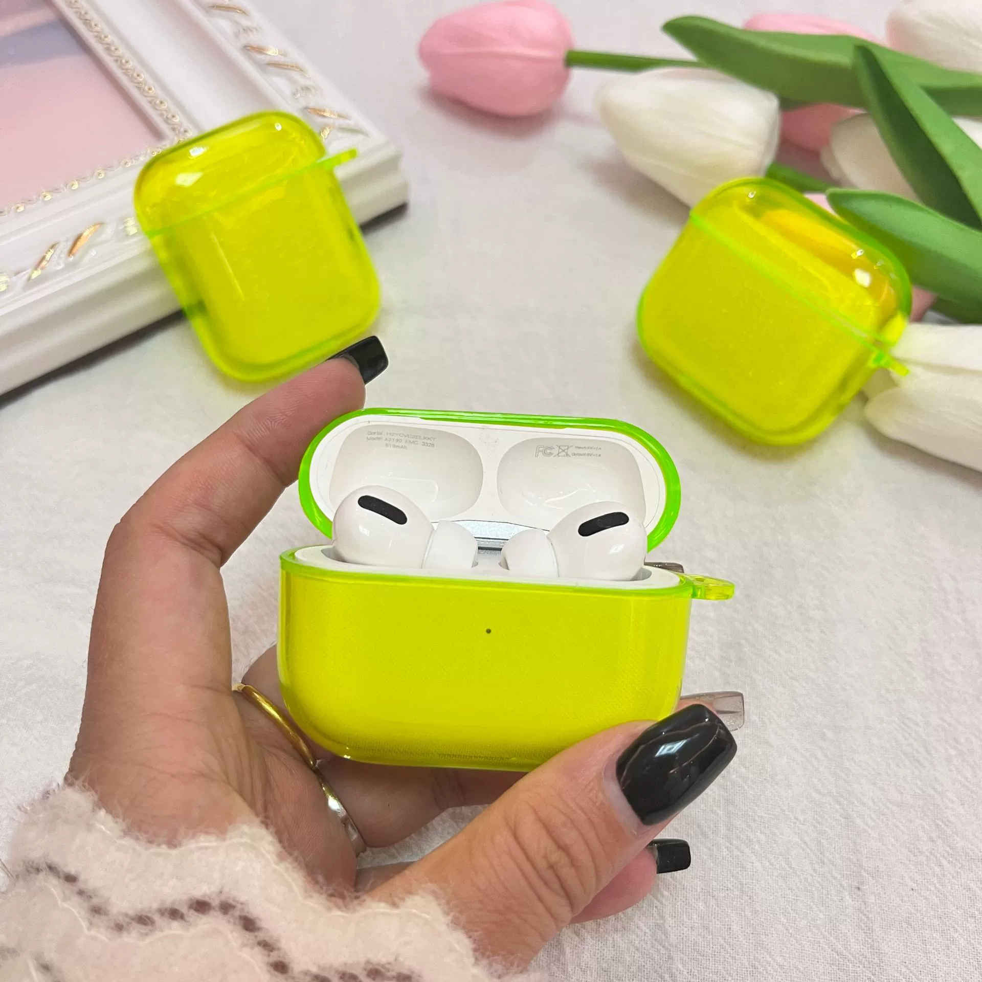 Apple, совместимые прозрачные наушники, защитный чехол, 2, bluetooth