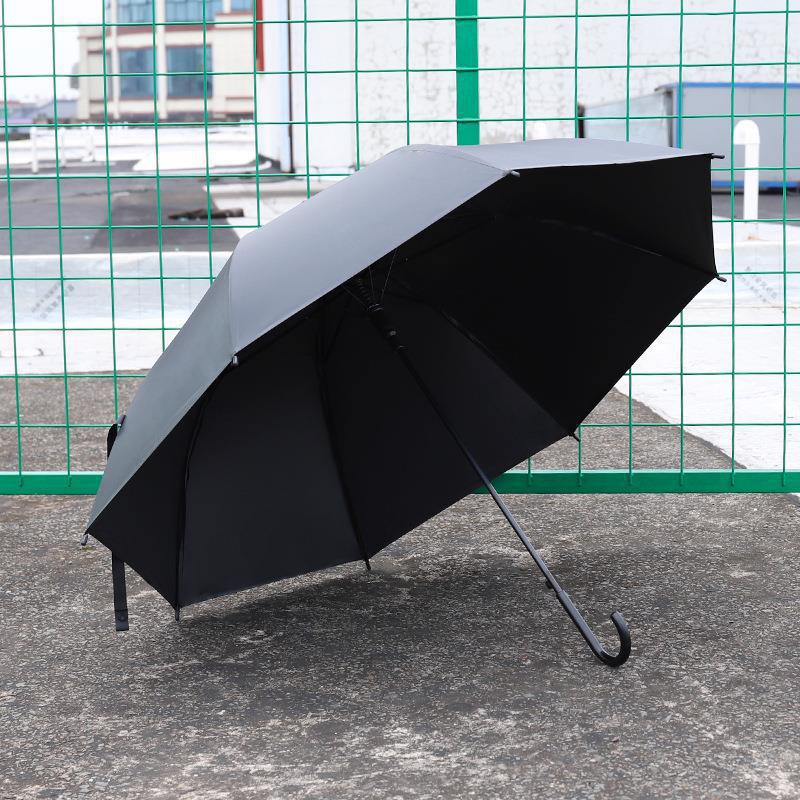 Paraguas transparente de plástico al por mayor 8-hueso mango recto automático mango largo paraguas de sol transparente de gran tamaño logotipo personalizable