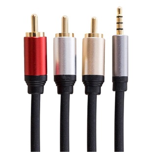 В наличии оптом 3,5 мм на 3RCA штекер аудио-видео кабель Луженая Медь AV-кабель один-три аудиокабеля