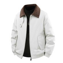 冬季新款翻领羽绒服男士纯色外套保暖白鸭绒休闲宽松男装上衣潮牌