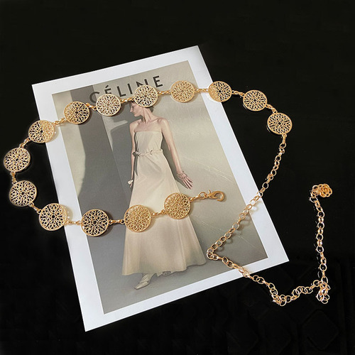 Metal belt for women summer student Korean new decorative suit dress ins trendy waist chain women's accessories