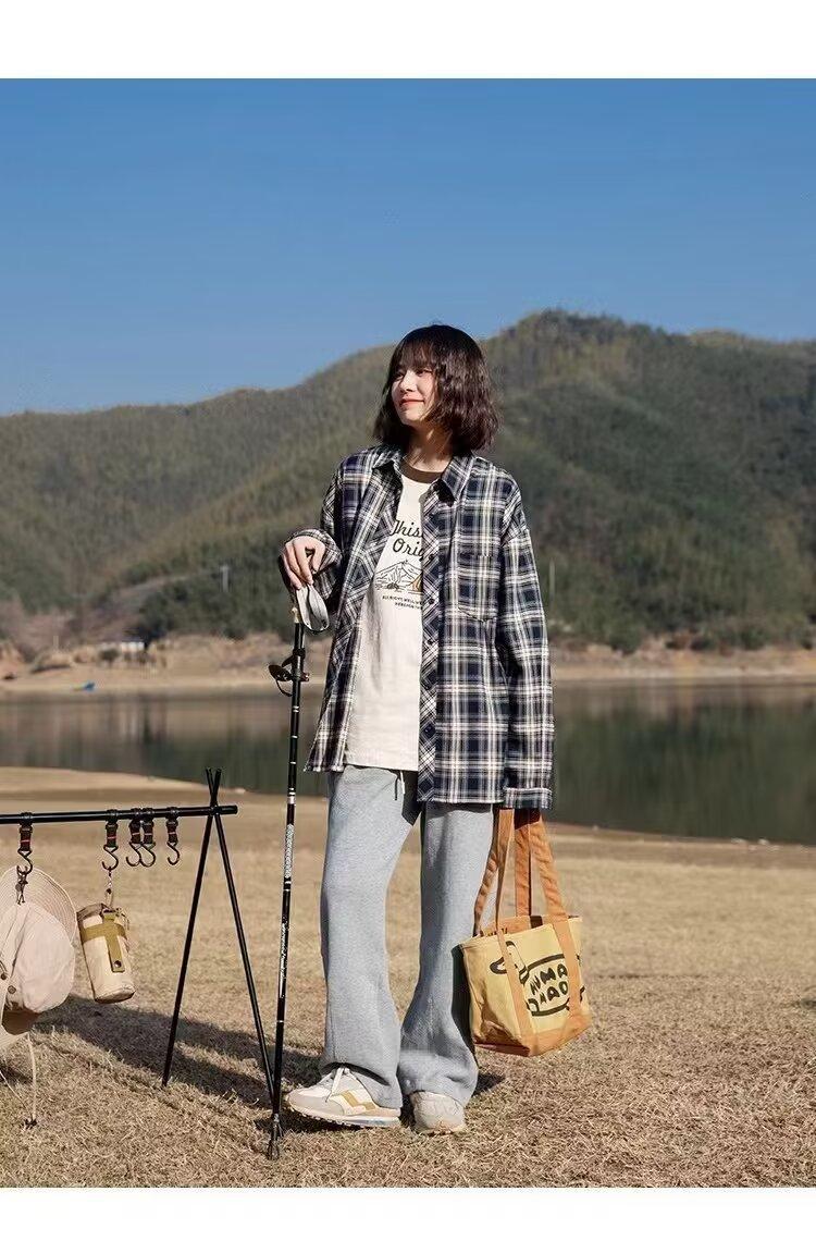 Plaid INS New Standard Trendy Long Sleeve Elegant Youth Popular Men's Harajuku Fashion Spring Autumn Shirt Daily_viptrois.com