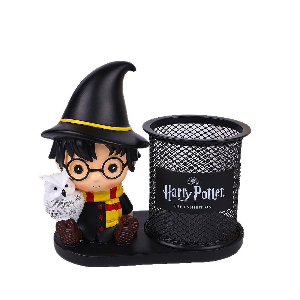 Estilismo de portalápices de Harry Potter, papelería de escritorio creativa, almacenamiento de suministros de oficina para estudiantes, capacidad simple y práctica